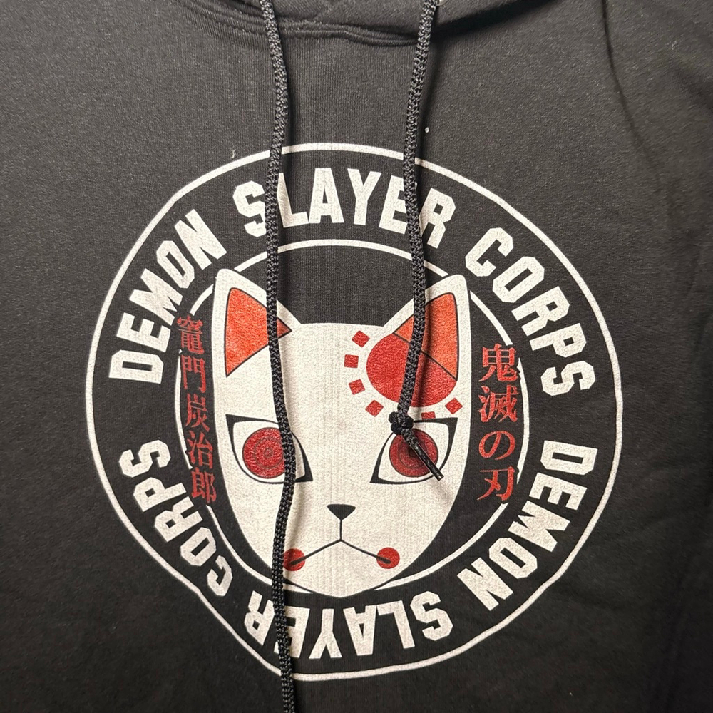 Men's Jerzees Black‎ Demon Slayer Corps Hoodie M - Picture 2 of 5